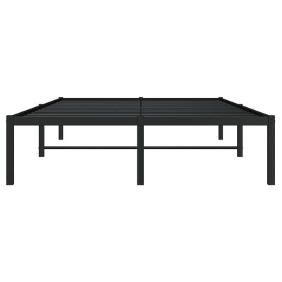 vidaXL Cadre de lit métal sans matelas noir 120x200 cm