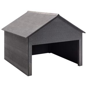vidaXL Garage pour tondeuse &agrave; gazon Gris 80x80x70 cm WPC