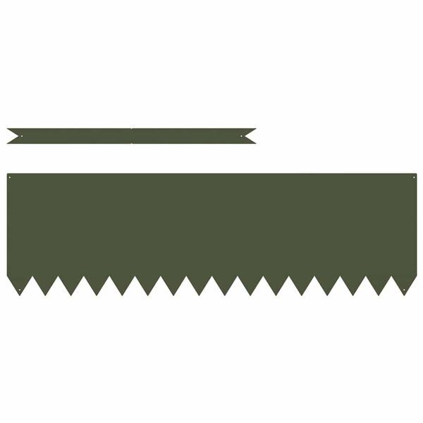 vidaXL Bordure de Pelouse 50 pcs Vert olive 100 x 0.05 x 20 cm