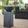 HEISSNER Cubo&iuml;de de fontaine de terrasse 39x39x68 cm Noir