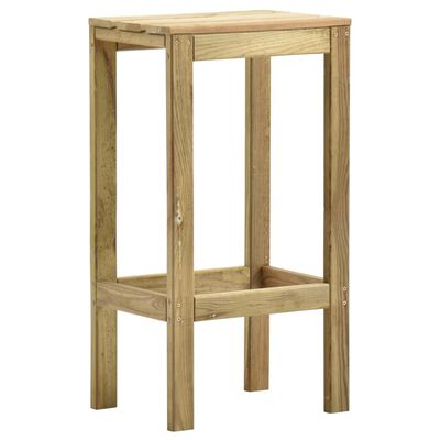 vidaXL Tabourets de bar de jardin 4 pcs Bois de pin imprégné