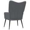 vidaXL Chaise de relaxation Gris foncé Tissu