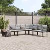 vidaXL Ensemble de banc de jardin avec coussins 4 pcs noir