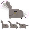 vidaXL Fauteuil de massage inclinable &eacute;lectrique Taupe Tissu