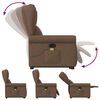 vidaXL Fauteuil de massage inclinable Marron Tissu