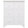 vidaXL Armoire latérale et 6 tiroirs Blanc 60x30x75 cm Bois Paulownia