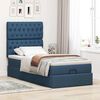vidaXL Lit ottoman avec matelas bleu 100x200 cm tissu