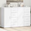 vidaXL Buffets 2 pcs blanc 59x39x80 cm bois d'ingénierie