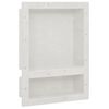 vidaXL Niche de douche avec 2 compartiments Blanc mat 41x51x10 cm