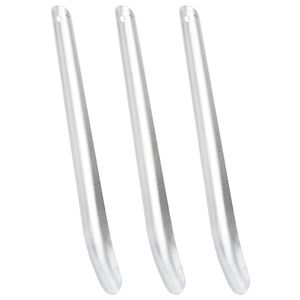 vidaXL Grattoirs à sueur de cheval 3 pcs argenté aluminium
