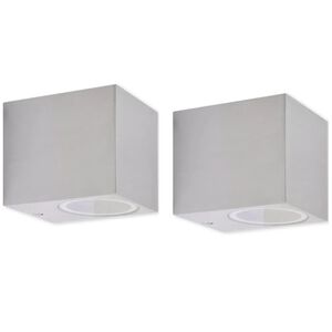 vidaXL Applique murale d'ext&eacute;rieur en forme de cube 2 pcs