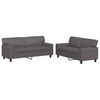 vidaXL Ensemble de canap&eacute;s 2 pcs gris similicuir