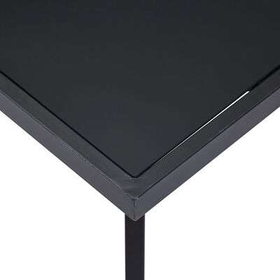 vidaXL Table à manger Noir 160x80x75 cm Verre trempé