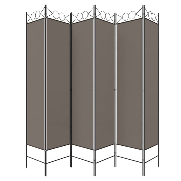vidaXL Cloison de séparation 6 panneaux Anthracite 240x220 cm Tissu