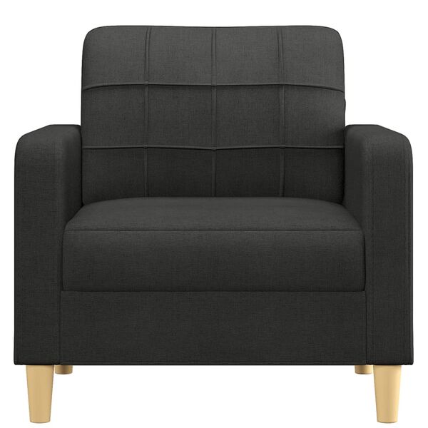 vidaXL Fauteuil Noir 60 cm Tissu