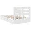 vidaXL Lit de Rangement Blanc 120 x 190 cm Bois d'ing&eacute;nierie