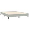 vidaXL Sommier &agrave; lattes de lit et matelas gris clair 160x210cm velours