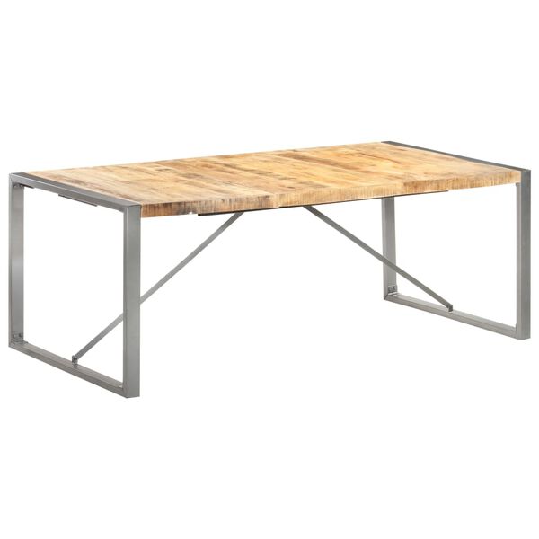 vidaXL Table &agrave; manger 200x100x75 cm Bois de manguier massif brut
