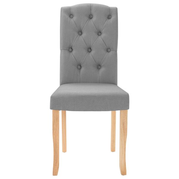 vidaXL Chaises &agrave; manger lot de 6 gris clair tissu