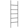 vidaXL Porte-serviettes &eacute;chelle &agrave; 5 niveaux Noir 58 x 175 cm Fer