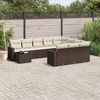 vidaXL Salon de jardin et coussins 11 pcs marron r&eacute;sine tress&eacute;e