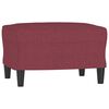 vidaXL Ensemble de canapés 4 pcs avec coussins rouge bordeaux tissu
