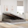 vidaXL Lit de Rangement avec t&ecirc;te de lit Taupe 180 x 200 cm tissu