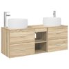 vidaXL Ensemble de mobilier de salle de bain 3 pc Ch&ecirc;ne Sonoma