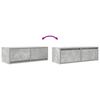 vidaXL Meubles TV 2 pcs gris b&eacute;ton 80x31x25,5 cm bois d'ing&eacute;nierie