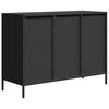vidaXL Buffet noir 101,5x39x73,5 cm acier lamin&eacute; &agrave; froid