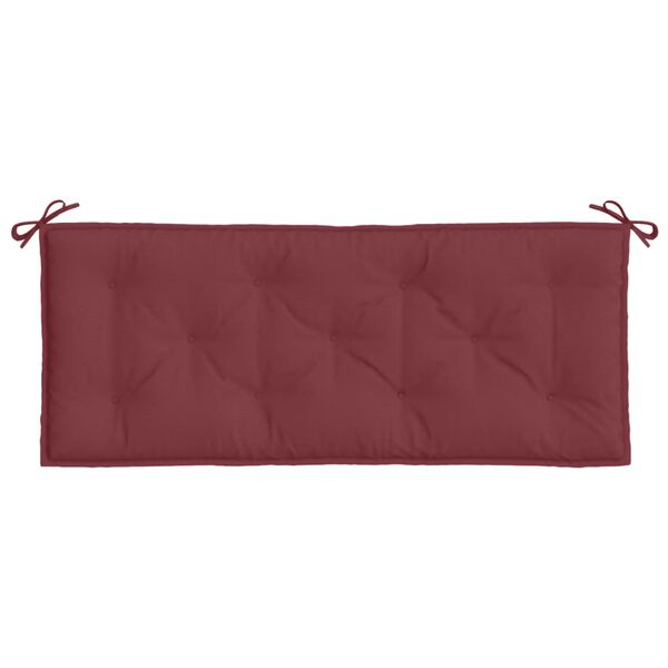 vidaXL Coussin de banc de jardin rouge bordeaux m&eacute;lang&eacute; tissu
