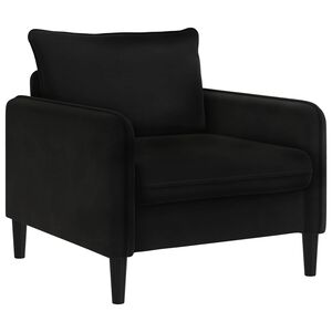 vidaXL Fauteuil XL Noir Velours