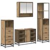 vidaXL Ensemble de mobilier de salle de bain 4 pc Ch&ecirc;ne artisanal