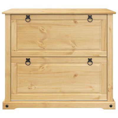 vidaXL Armoire à chaussures Corona 99x32x85 cm bois de pin massif