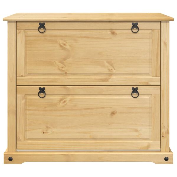 vidaXL Armoire &agrave; chaussures Corona 99x32x85 cm bois de pin massif