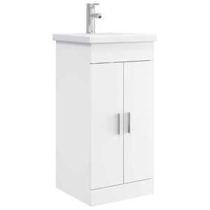 vidaXL Meuble de salle de bain avec &eacute;vier Blanc 42 x 40 x 84,5 cm