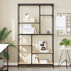vidaXL Biblioth&egrave;que ch&ecirc;ne sonoma 99x35,5x176 cm bois ing&eacute;nierie acier