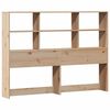 vidaXL Lit biblioth&egrave;que sans matelas 150x200 cm bois massif de pin