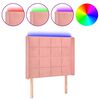 vidaXL T&ecirc;te de lit &agrave; LED Rose 93x16x118/128 cm Velours