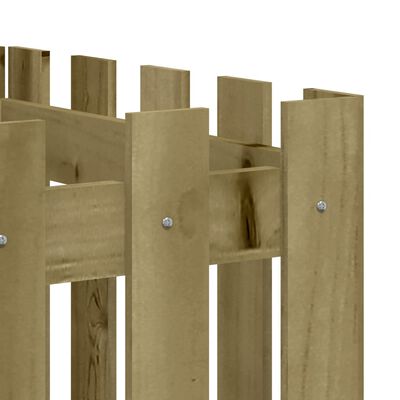 vidaXL Lit surélevé de jardin design de clôture bois de pin imprégné