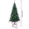 vidaXL Sapin de No&euml;l artificiel pr&eacute;-&eacute;clair&eacute; Vert 150 cm PVC et m&eacute;tal