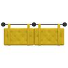 vidaXL T&ecirc;te de lit suspendue Jaune 130 x 55 x 5 cm Velours