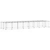 vidaXL Cage animaux de compagnie &agrave; 36 panneaux et porte Noir 280x70x35 cm
