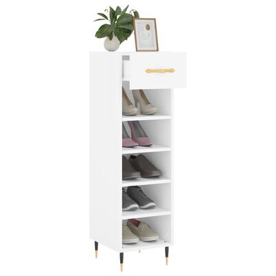 vidaXL Armoire à chaussures blanc 30x35x105 cm bois d'ingénierie