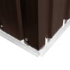 vidaXL Abri de jardin 257x298x178 cm Métal Marron