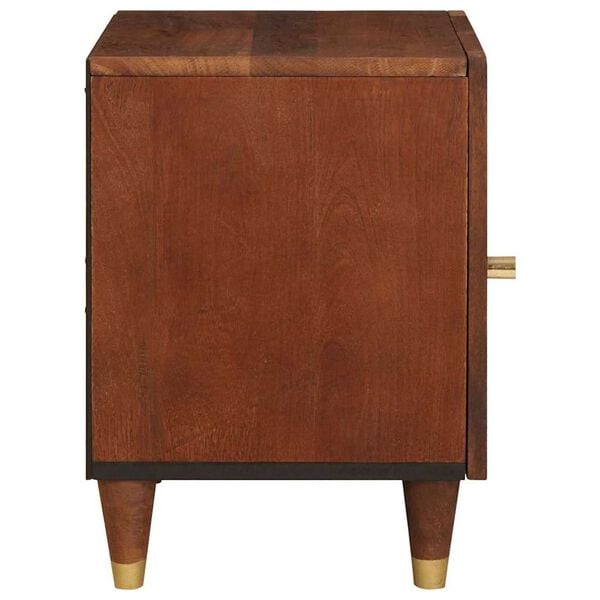vidaXL Cabinet de chevet Marron 40 x 33,5 x 46 cm Bois d'acacia massif
