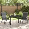 vidaXL Ensemble de salle &agrave; manger pour jardin 3 pcs Gris