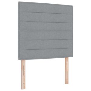 vidaXL T&ecirc;te de lit LED avec t&ecirc;te de lit Gris clair 100 cm Polyester