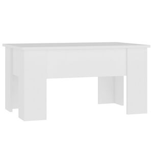 vidaXL Table basse Blanc 79x49x41 cm Bois d'ing&eacute;nierie