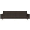 vidaXL Canap&eacute;-lit &agrave; 2 places Marron fonc&eacute; Tissu